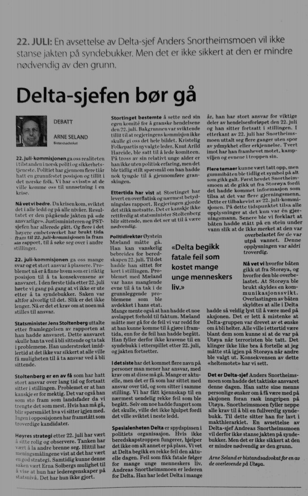 Dagsavisen: Delta-sjefen bør&nbsp;gå