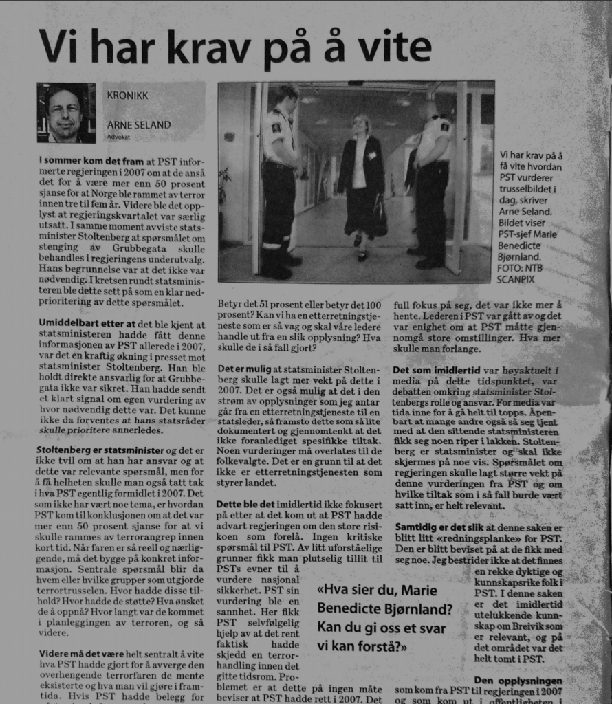 Dagsavisen: Vi har krav på å&nbsp;vite